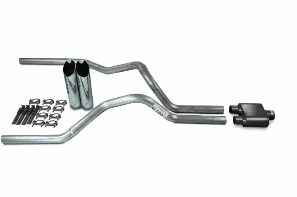 Dual Exhaust Kit for Dodge Ram 1500 (2019–2025) 2.5" Chamber Muffler Tips