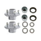Set of 2 Galvanized Trailer Hub Kits for 3500 lbs Axle (5 on 5)