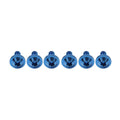 Set of 6 Blue Titanium Alloy M5x25mm Torx Head Bolts for Bike Motor