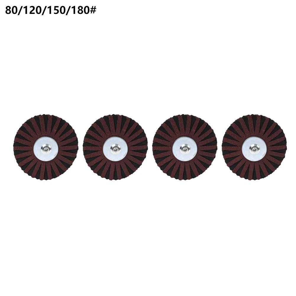 3" Cloth Flap Wheel Polishing Abrasive for Dremel Rotary Tool 80-180 Grit