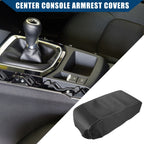 Center Console Armrest Covers for Nissan Pathfinder (2013–2020) Faux Leather Black Gray