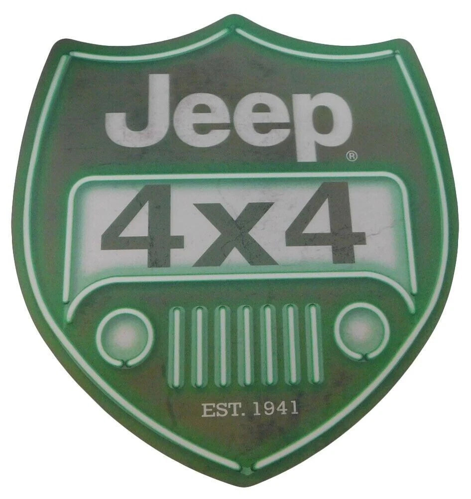 3D Wooden Sign for Jeep 4x4 (Est. 1941) - Green & White 472463
