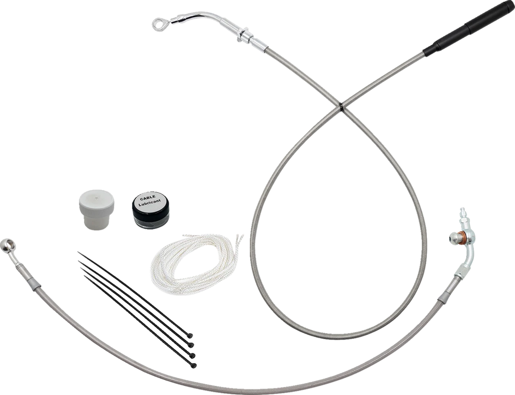 EZ Install Kit for Harley Davidson (14" Handlebars, Upper Clutch, Braided)