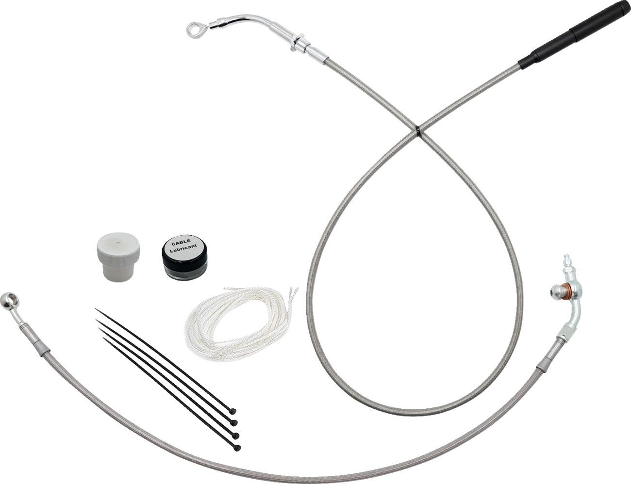EZ Install Kit for Harley Davidson (14" Handlebars, Upper Clutch, Braided)