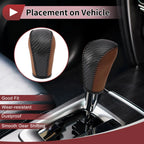 1Pc Gear Shift Knob Cover for Subaru Forester (2006–2012) Brown Faux Leather