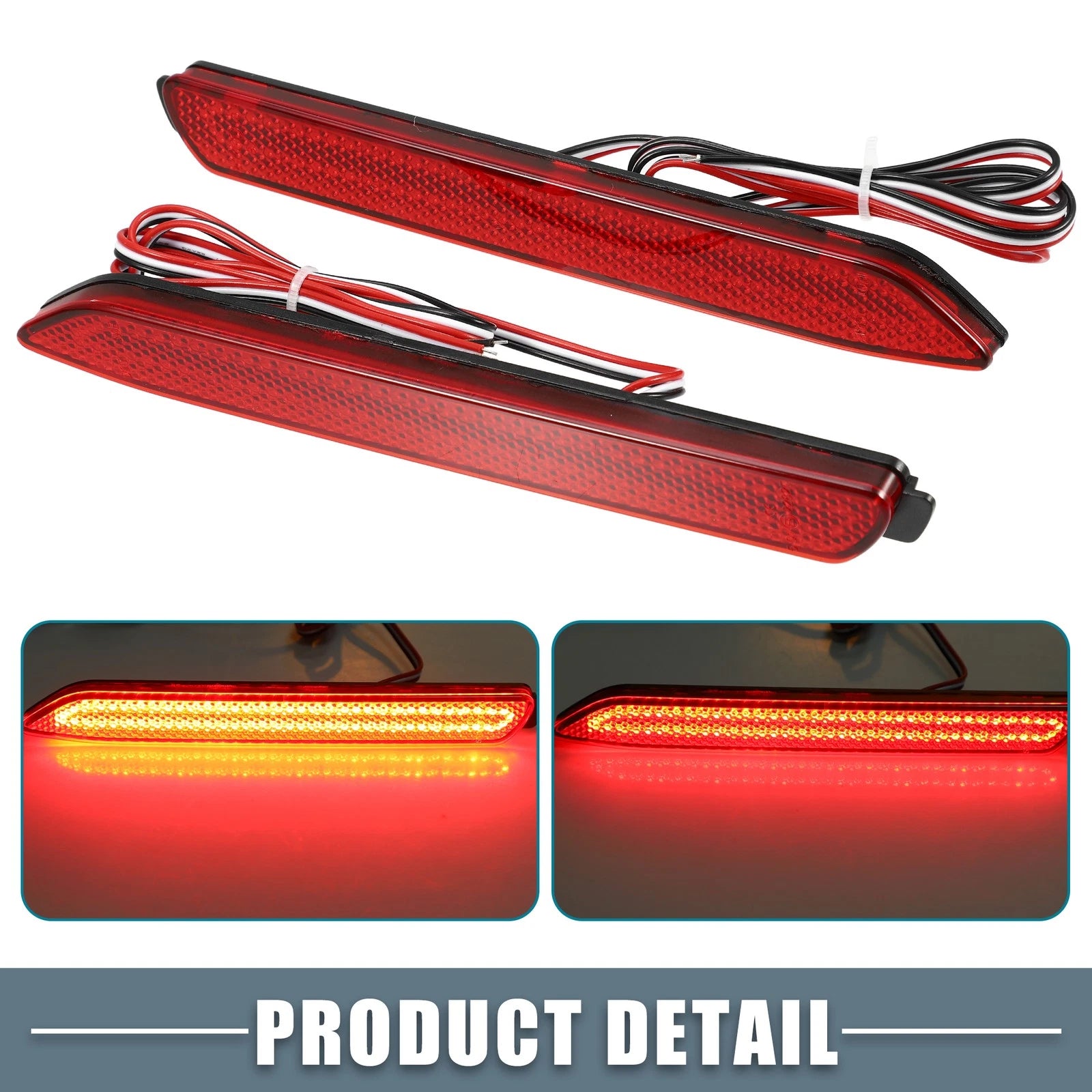 2X Rear Bumper Reflector LED Brake Tail Light 8191048012 for Toyota RAV4 (2019–2023)