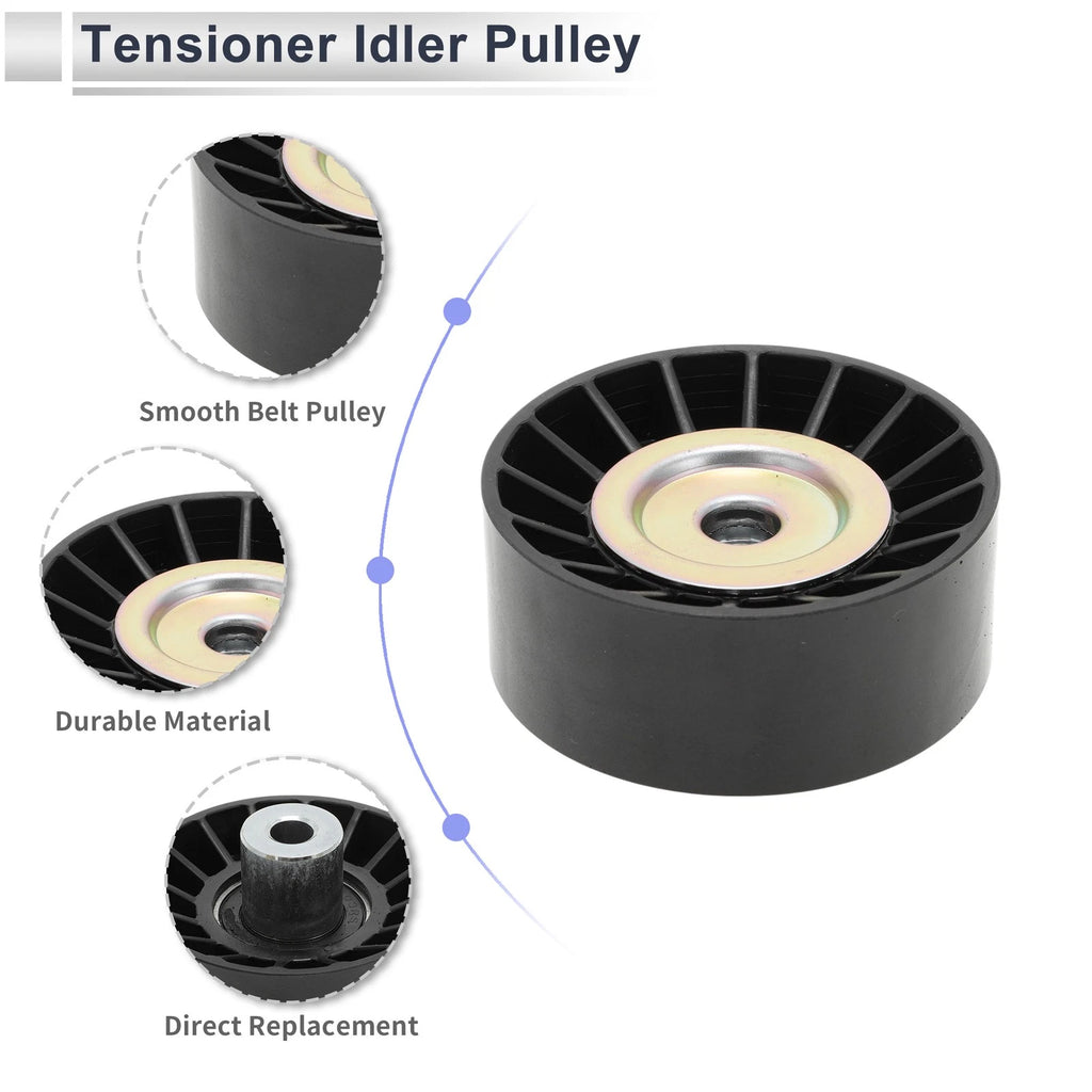 Drive Belt Idler Pulley for Ford Transit (2006–2014) No. 6C1Q6C344AB Black