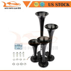 Set of 4 Trumpet Train Air Horn Kit for Ford Chevy Ram Toyota