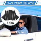 6 Pcs Door Pillar Window Trim for Hyundai Tucson (2021–2023) Black