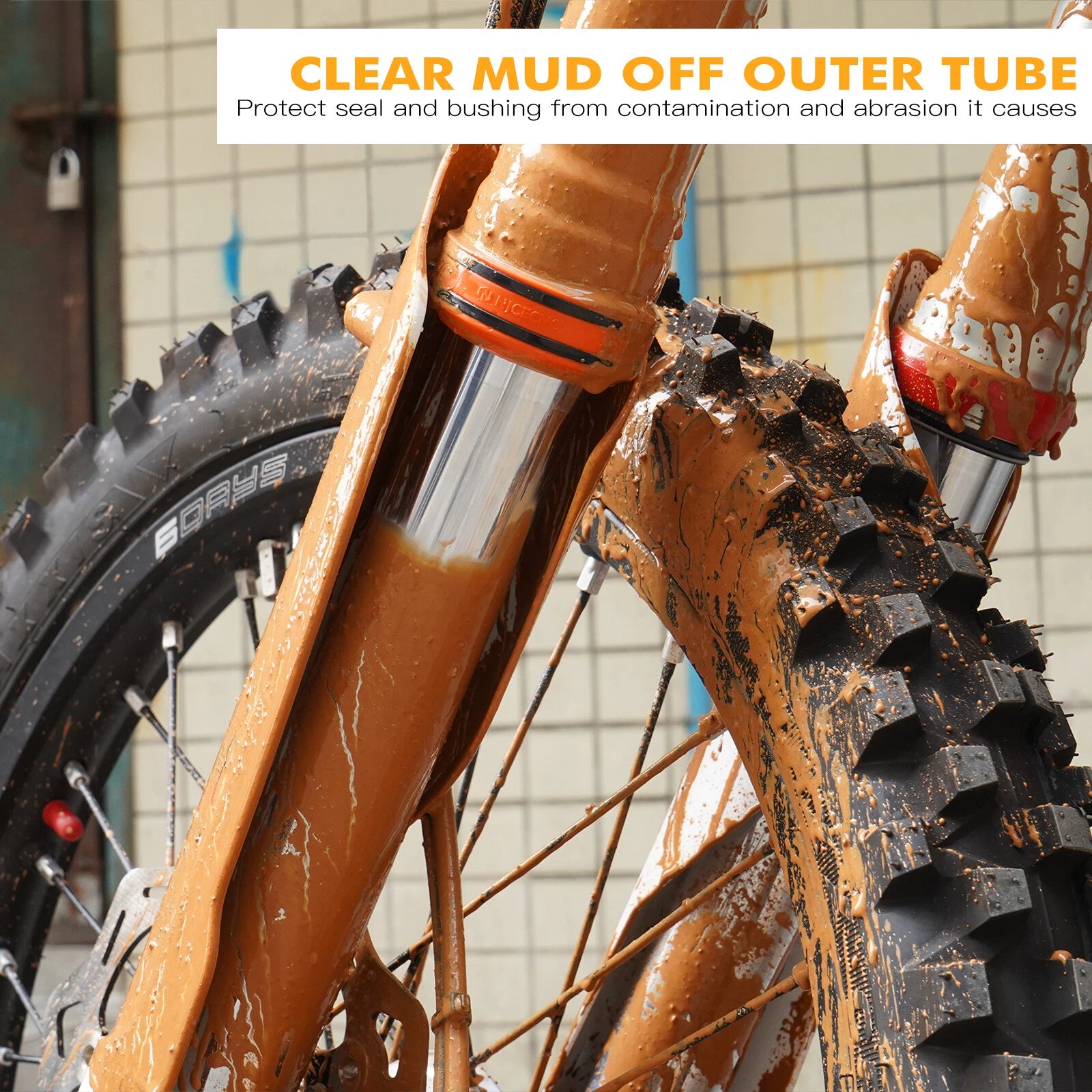 Front Fork Mud Scraper for KTM 125 250 300 350 450 500 EXC F SX SXF XC XCF (2004–2024)