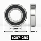 6207ZZ Ball Bearing 35x72x17mm Double Shielded for Power Tools