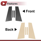 Set of 4 Door Pillar Window Trim for Mercedes-Benz CLS (2006–2011) Black Carbon Fiber