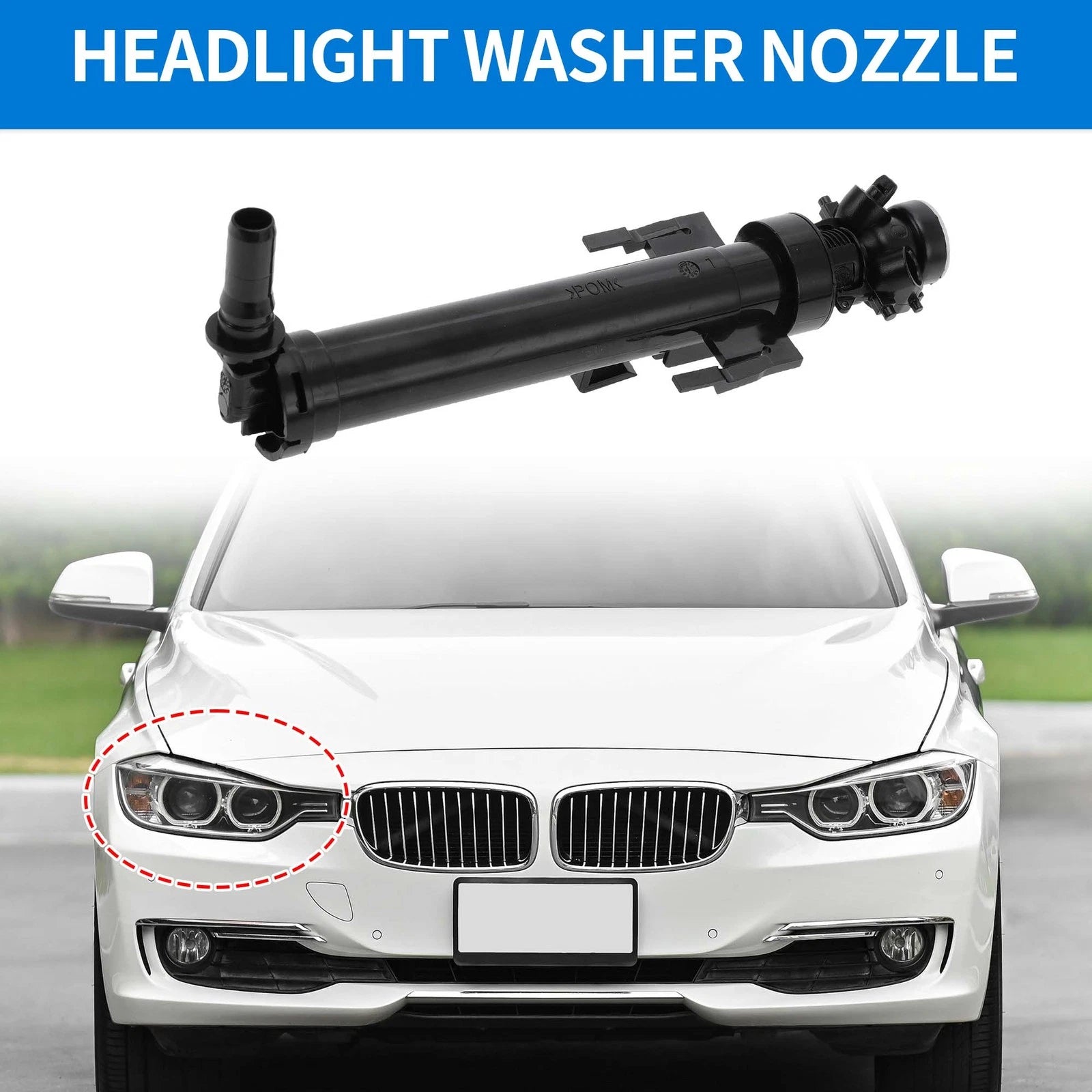 Front Right Headlight Washer Nozzle for BMW 328i 435i M4 (2012–2018) No. 61677275658