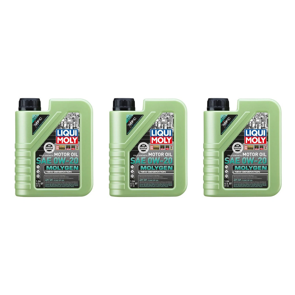 Set of 3 Liqui Moly Molygen 0W-20 Engine Motor Oil for (3L)