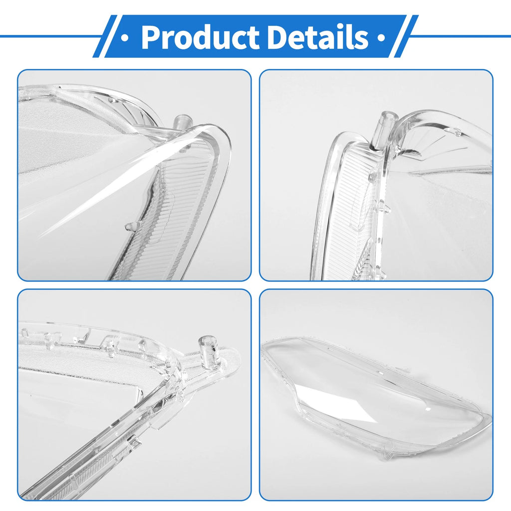 1 Pcs Headlight Lens Cover for Honda Fit (2014–2020) PC Clear