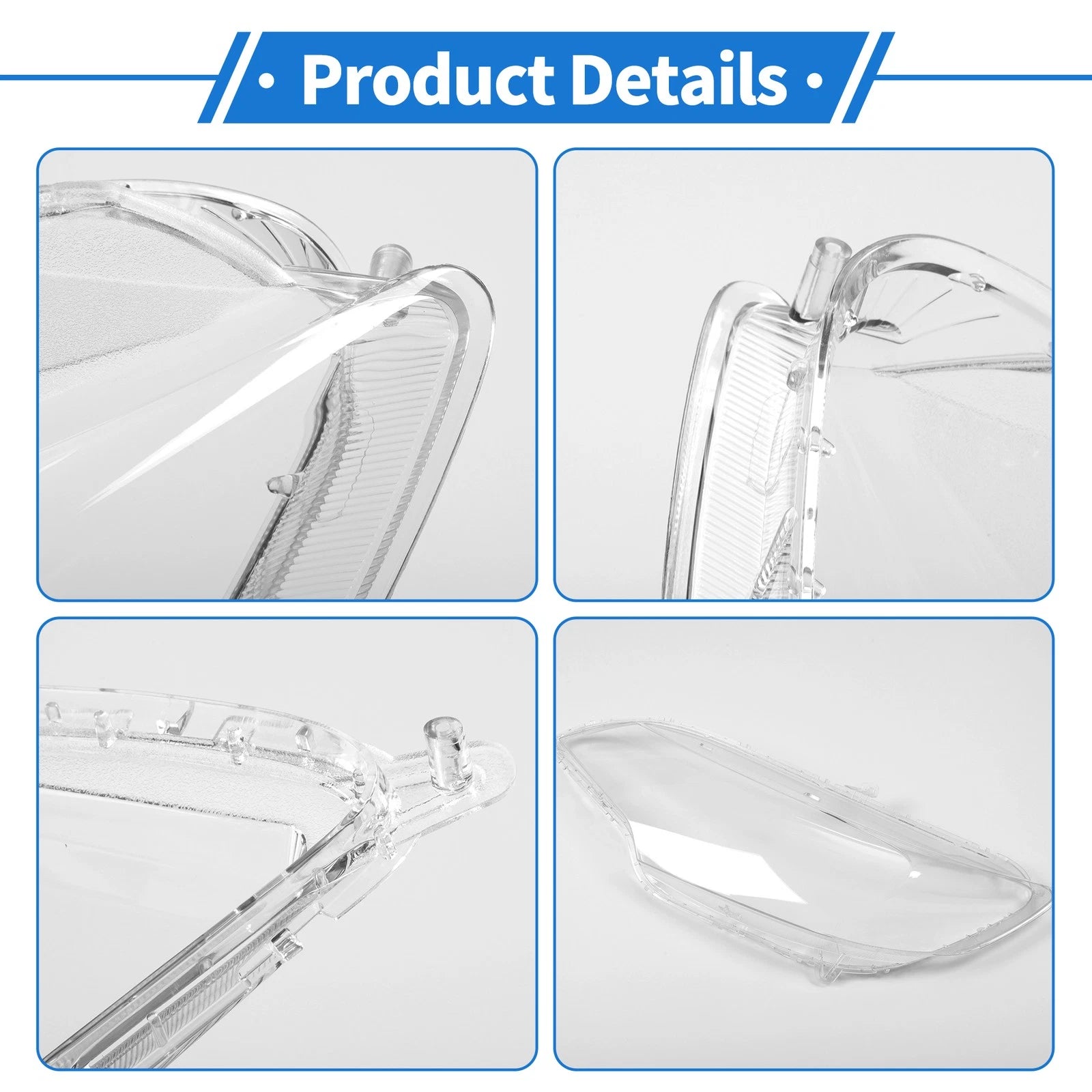 1 Pcs Headlight Lens Cover for Honda Fit (2014–2020) PC Clear