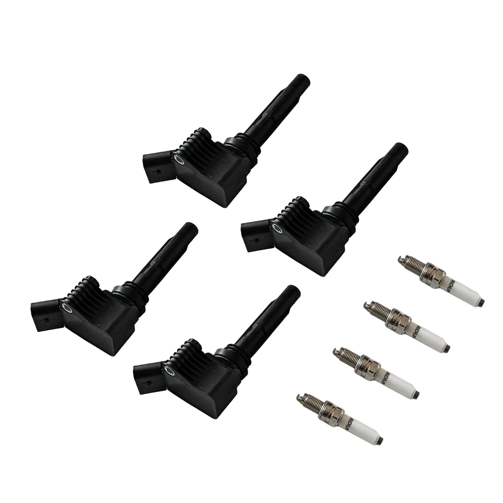 Set of 4 Ignition Coils & Iridium Spark Plugs for Volkswagen Jetta (2016–2019)