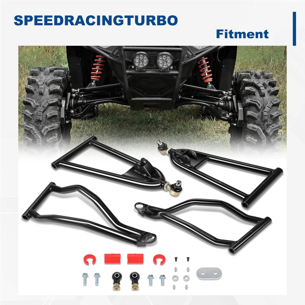 4X Front Left & Right Upper Lower Control A-Arms for Polaris RZR S 800 (2009–2014)