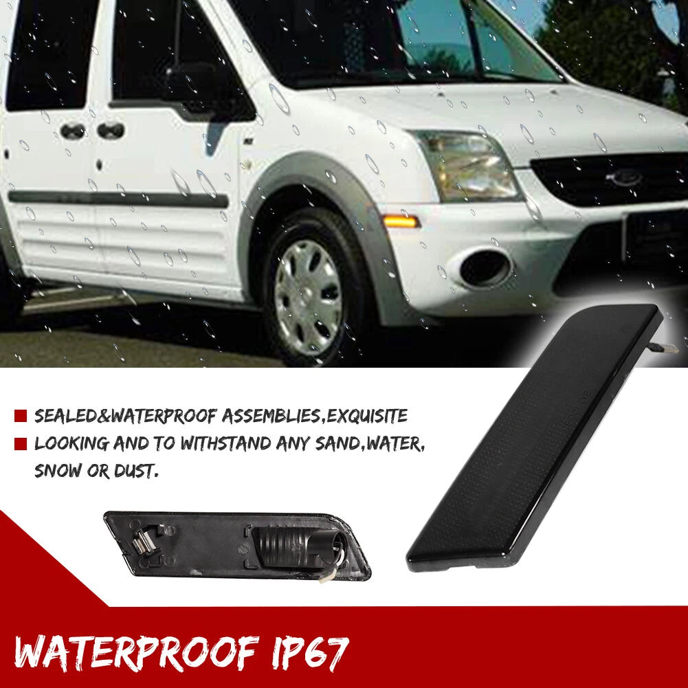 Set of 4 Amber Red LED Side Marker Lights for Ford Transit Connect (2010–2013)