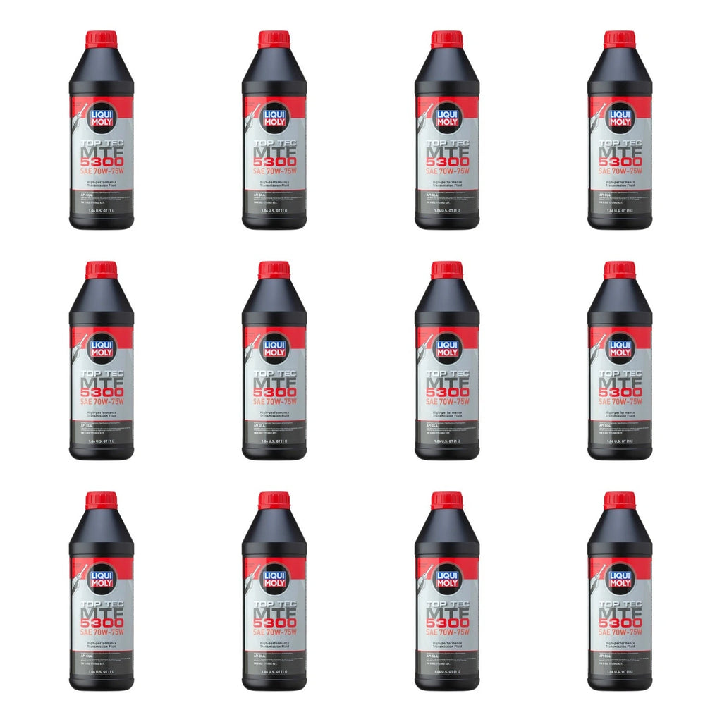 Set of 12 Liqui Moly Top Tec MTF 5300 70W-75W Gear Oil (1L each)