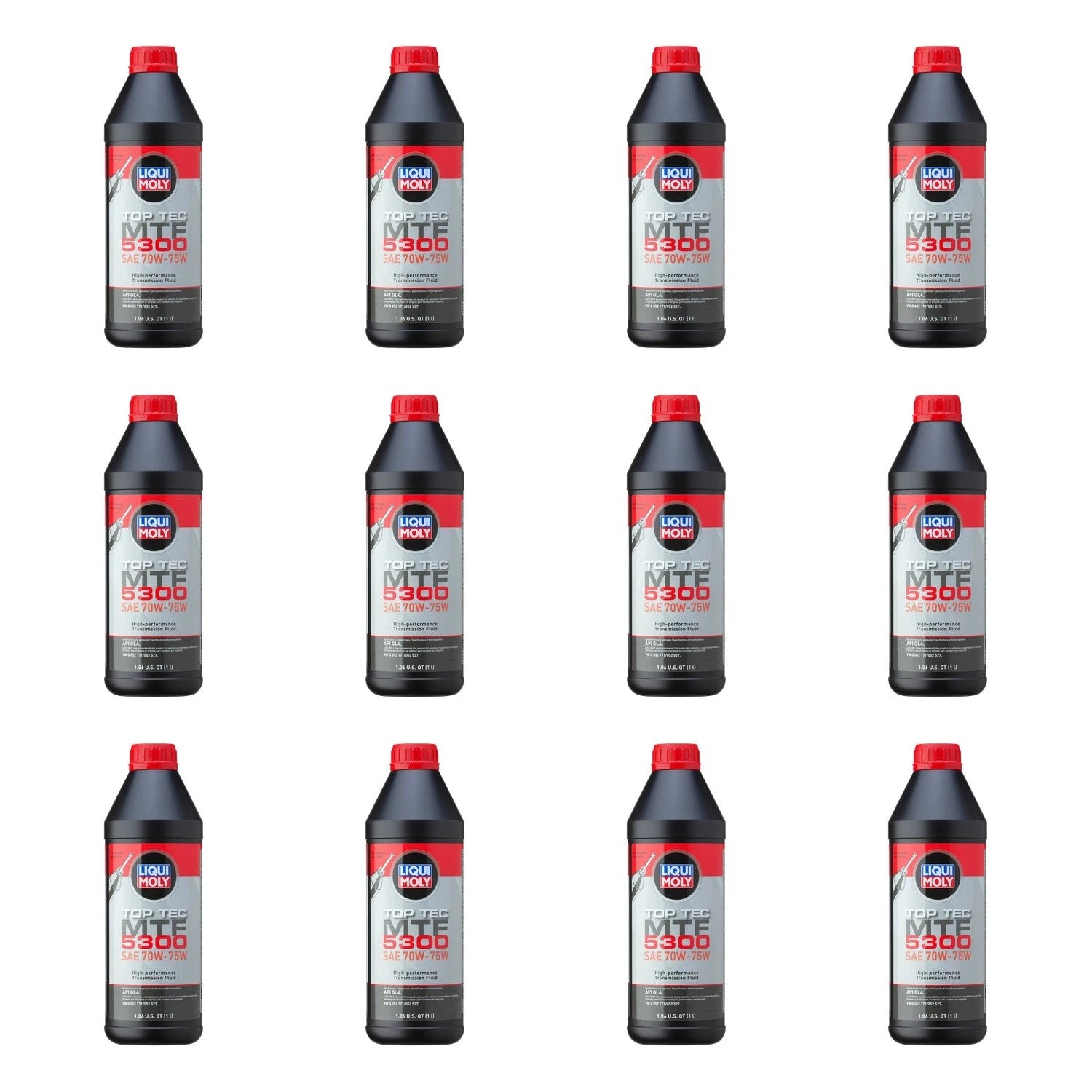 Set of 12 Liqui Moly Top Tec MTF 5300 70W-75W Gear Oil (1L each)