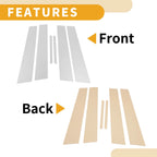 Set of 6 Door Pillar Window Trim for Toyota Mark X (2009–2019) Chrome