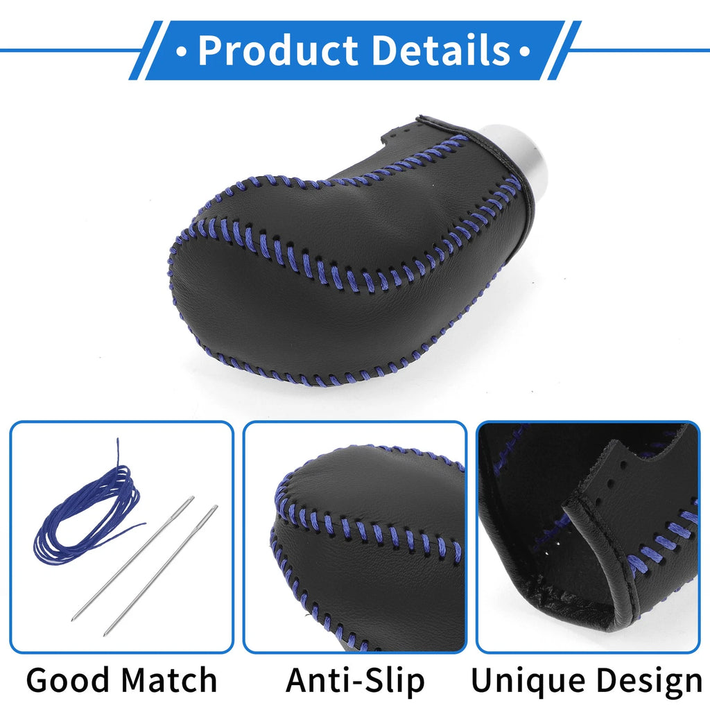 1 Pc Gear Shift Knob Cover for Hyundai Tucson (2015–2018) Black Blue