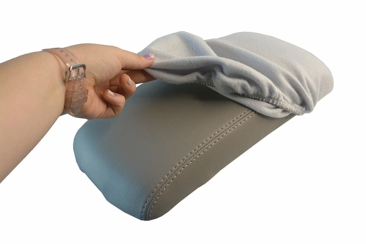 Console Lid Armrest Cover for Nissan Rogue (2008–2013) Gray Fleece