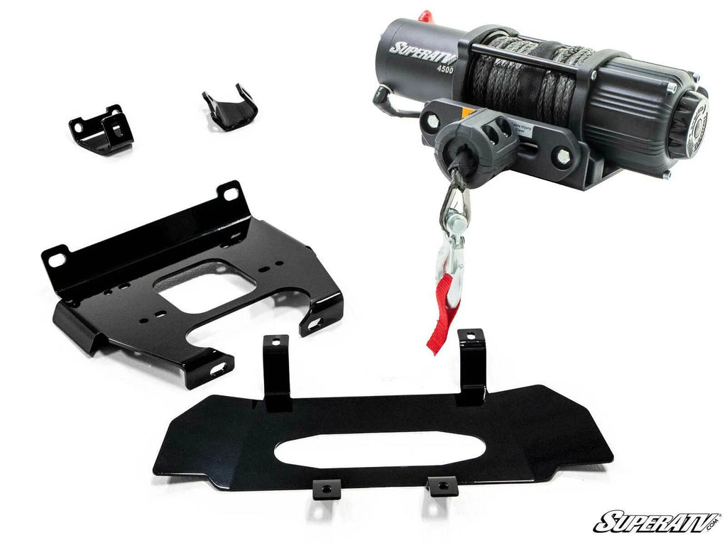 SuperATV 4500 lb Winch & Mount for Polaris RZR XP Turbo / 4 Turbo (2019–2021)