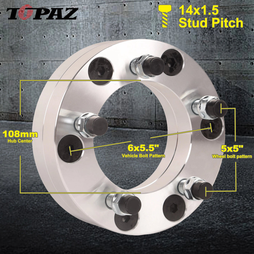 Set of 4 Wheel Adapters for Chevy Silverado 1500, Suburban, Tahoe (2000–2023)