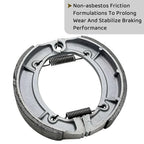 Rear Brake Shoes for Yamaha Big Bear 350 400 YFM350FW YFM350U YFM400 (1996–2004)
