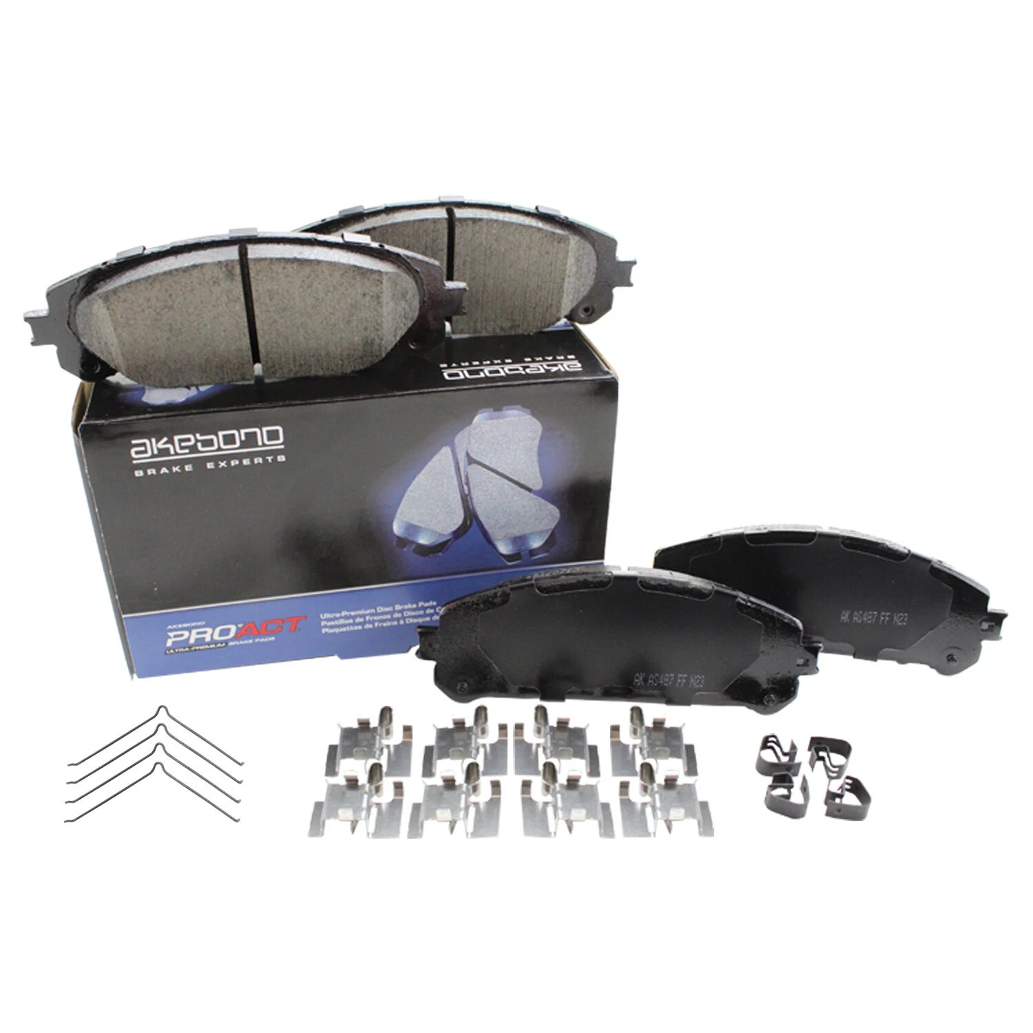 Set of 4 Akebono ProACT Front Ceramic Brake Pads for RX350 RX450h Highlander Sienna (2007–2022)