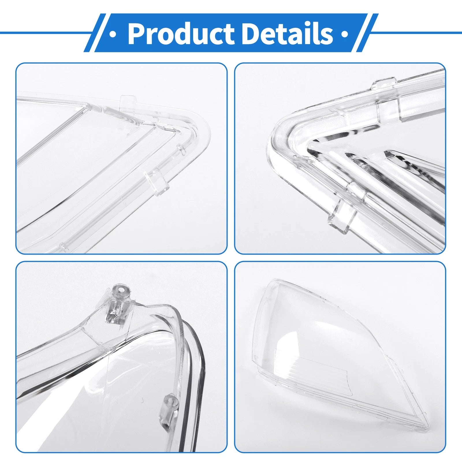 1 Pcs Headlight Lens Cover for Lexus GX470 (2003–2009) PC Clear