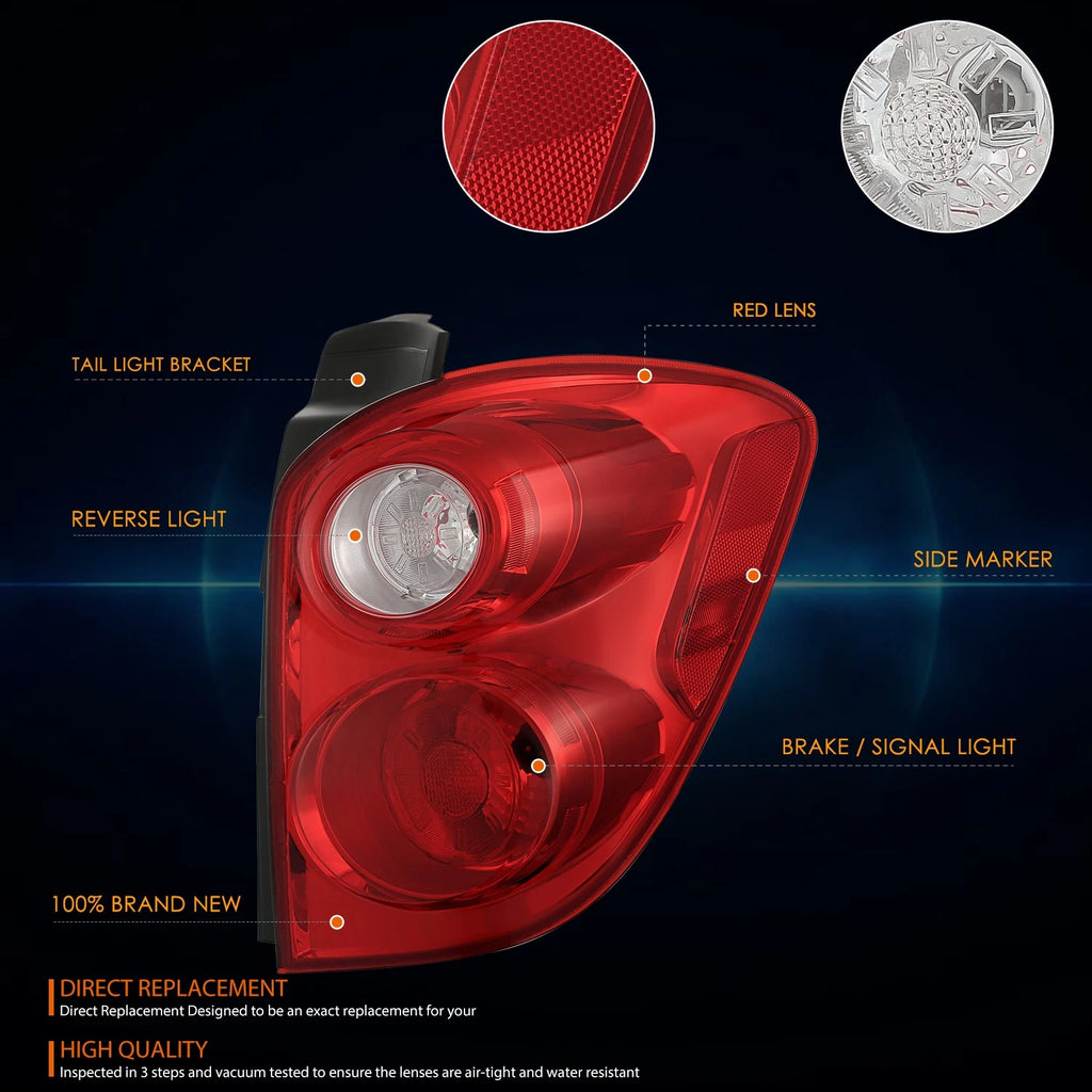 OE Style Right Side Chrome Tail Light Brake Stop Lamp for Chevy Equinox (2010–2015)