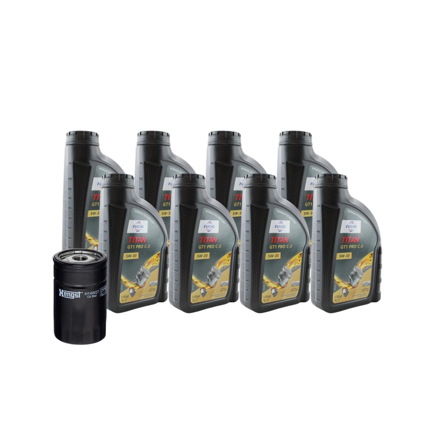 Engine Oil Change Kit for Audi RS6 4.2 V8 BCY (2002–2010) - 8L Fuchs TITAN GT1 PRO C-3 5W-30