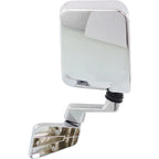 Set of 2 Manual Mirrors for Jeep Wrangler (1987–1995) Chrome Metal Housing