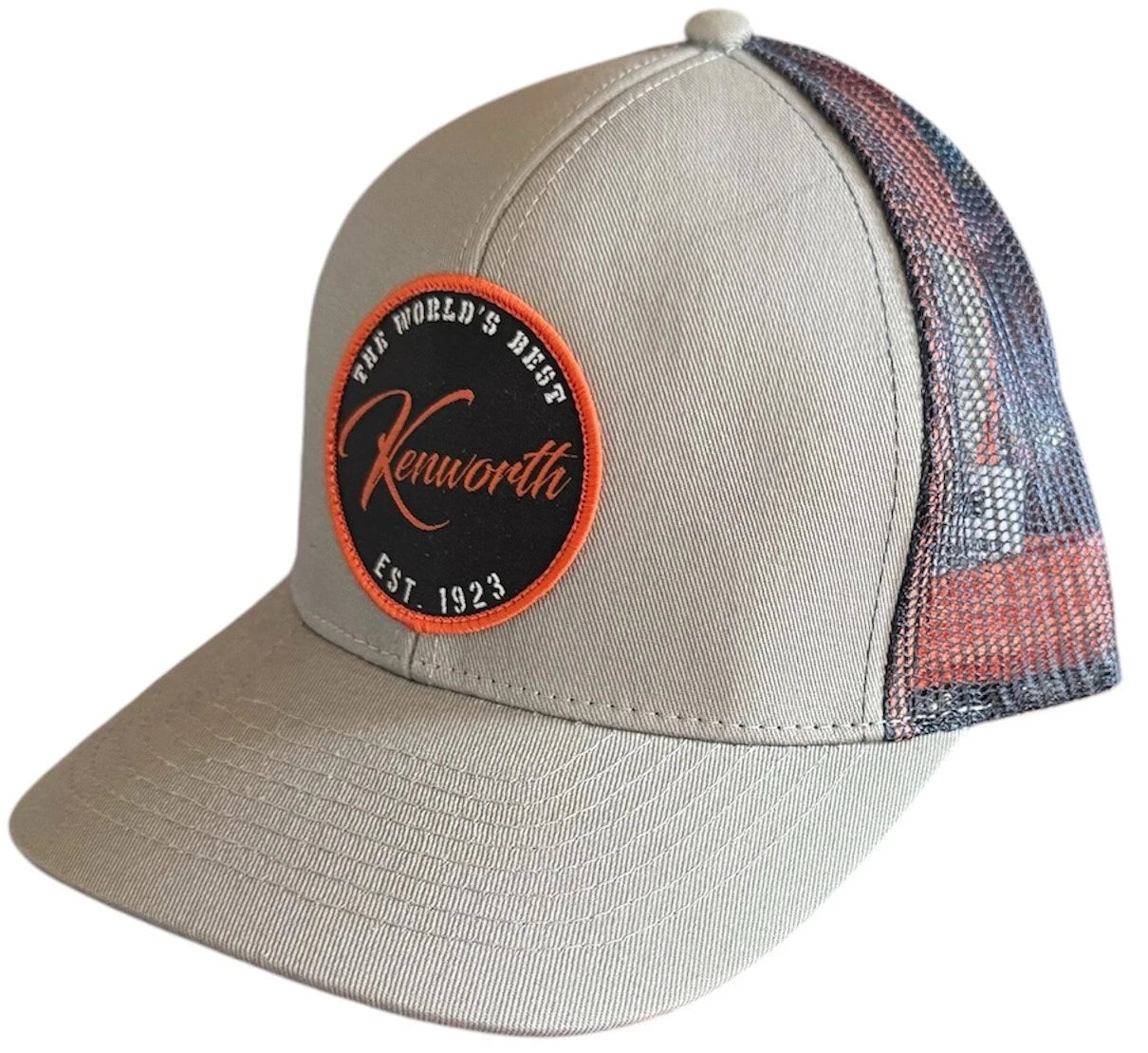 Trucker Cap for Kenworth Trucks (Vintage Blend, Grey/Navy)