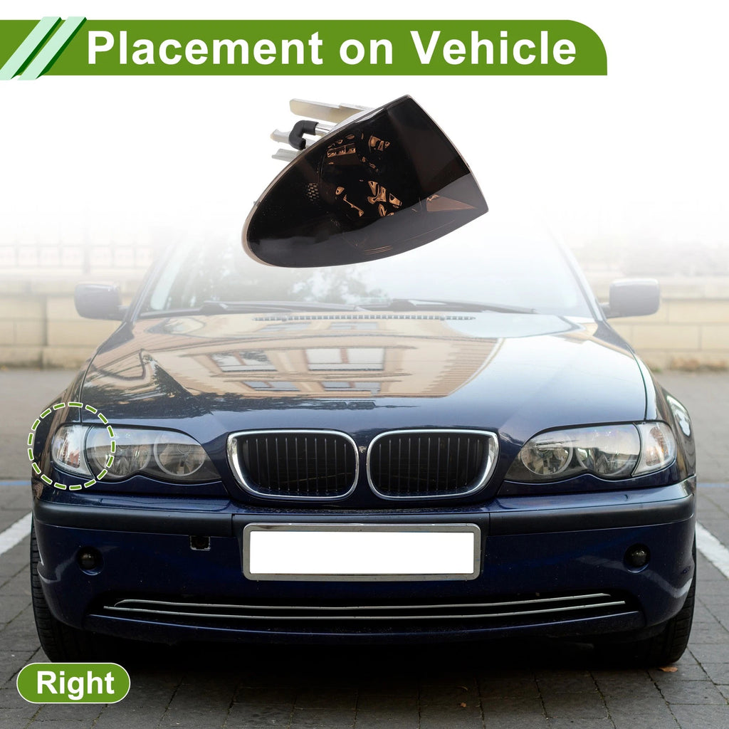 1Pc Right Corner Signal Light Cover for BMW 3 Series (No. 63136902766)
