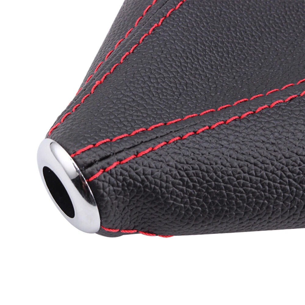 Racing Shifter Boot Cover for Manual Automatic Shift Knob - Black Red Blue Stitch