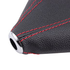 Racing Shifter Boot Cover for Manual Automatic Shift Knob - Black Red Blue Stitch