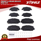 Set of 8 Ceramic Brake Pads for Honda CR-V (2017–2022)
