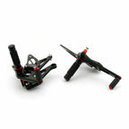 Aluminum Rearsets Footpegs Pedals for Kawasaki Z1000 (2010–2017) Black T9