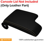 Console Lid Armrest Cover for BMW E46 (1999–2004) Carbon Fiber Beige Stitch