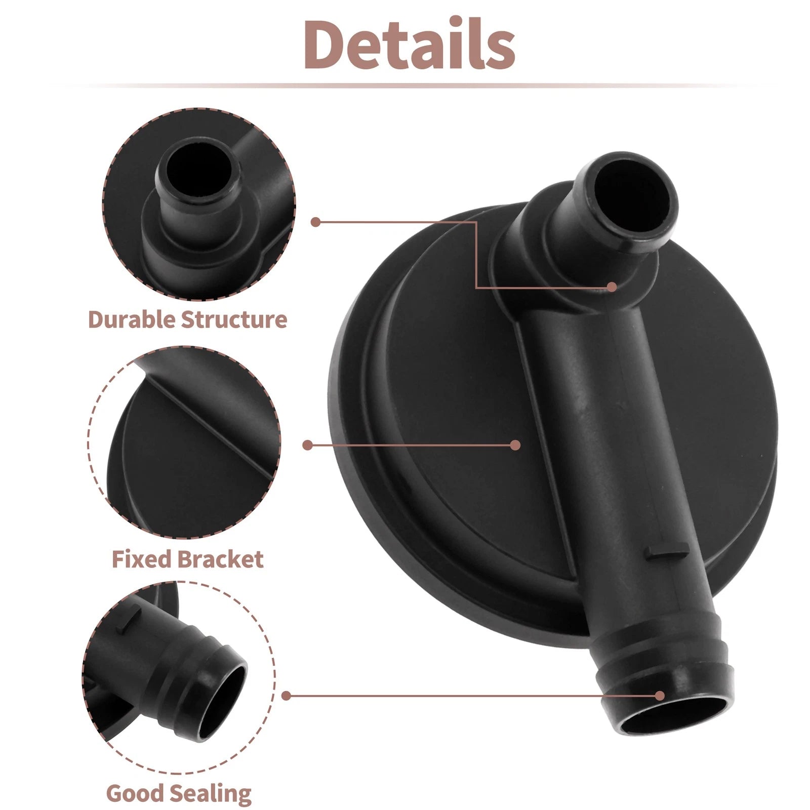 PCV Valve for Volkswagen Golf (1990–1992) 023129101/P755337 Plastic Black
