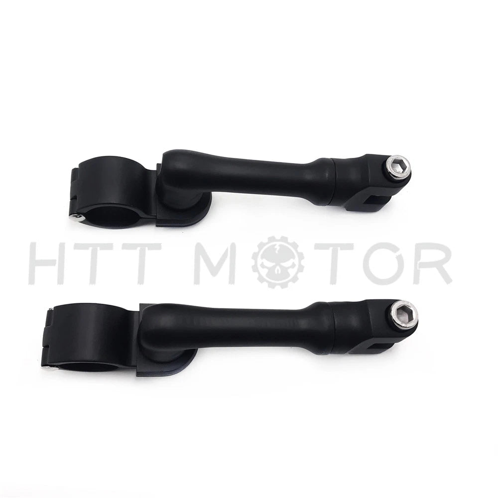 Footpeg Mounting Kit for Gear Skull (1.5", Chrome, Black, Long Angled)