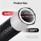 8AN PTFE Fuel Line Kit for Universal Applications (20FT)