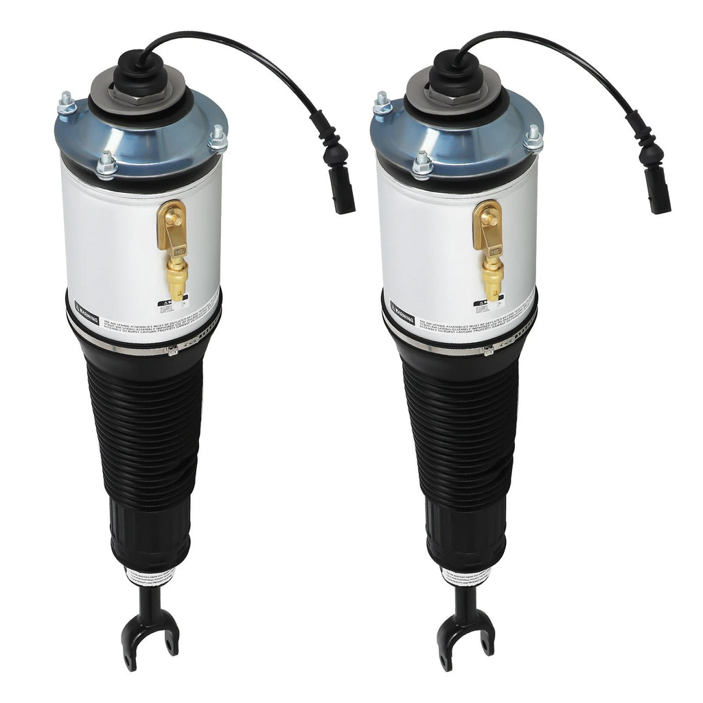 Pair Front Air Suspension Struts + Compressor Pump for Audi A8 S8 (2003–2010)