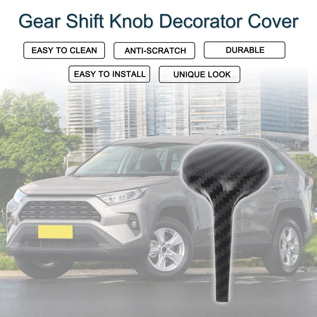 Gear Shift Knob Decorator Cover for Toyota RAV4 Corolla Vios (2014–2018) Black