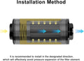10 Micron Inline Fuel Filter with 6AN 8AN 10AN Adapters for Universal (All Years)