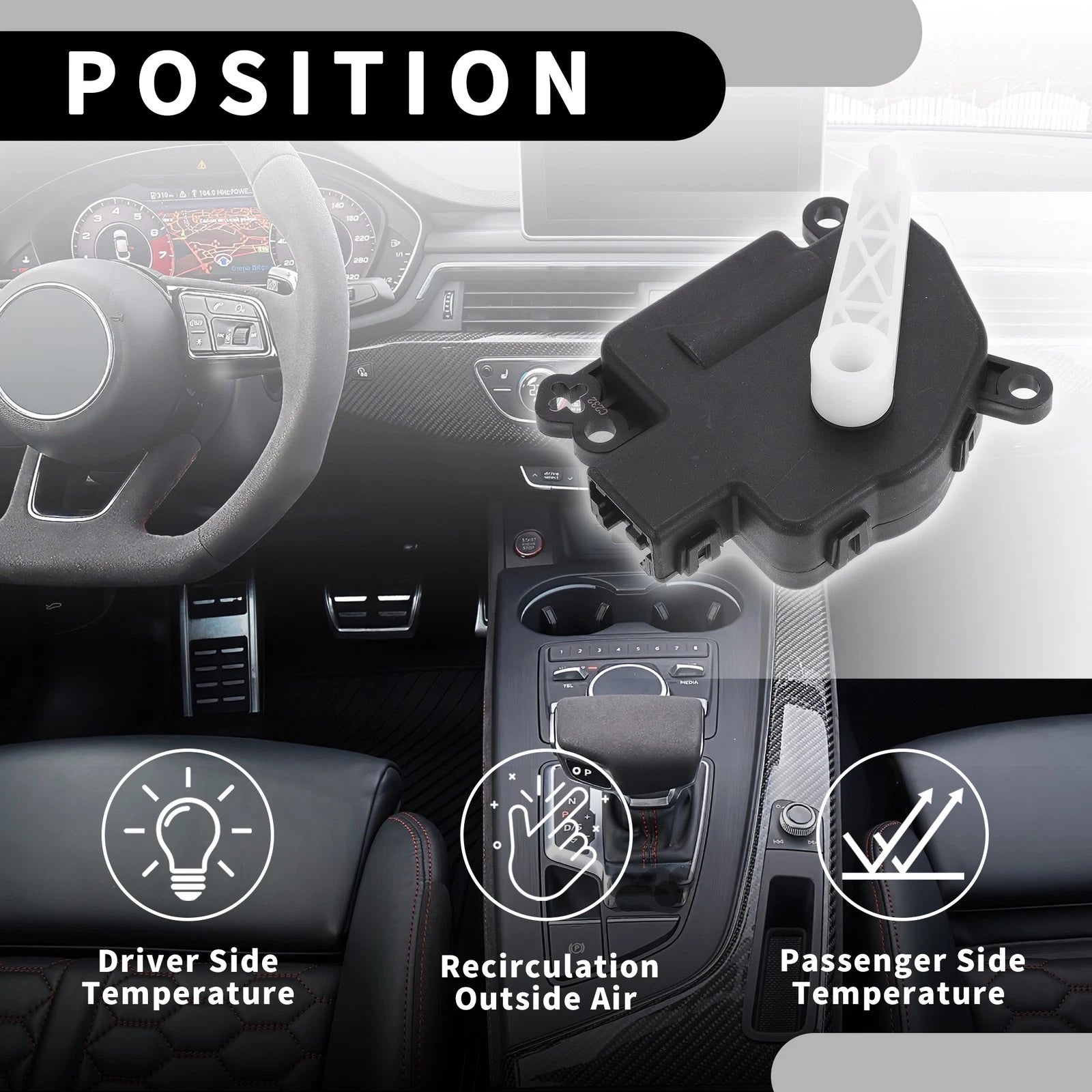 HVAC Heater Blend Door Control Actuator for Ford Mustang (2005–2009)